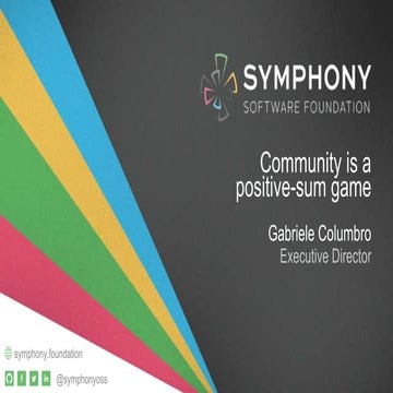 Community is a Positive Sum Game, Gabriele Columbro