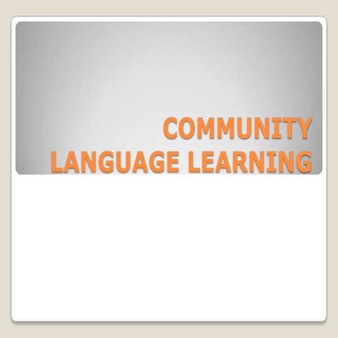 Community language learning