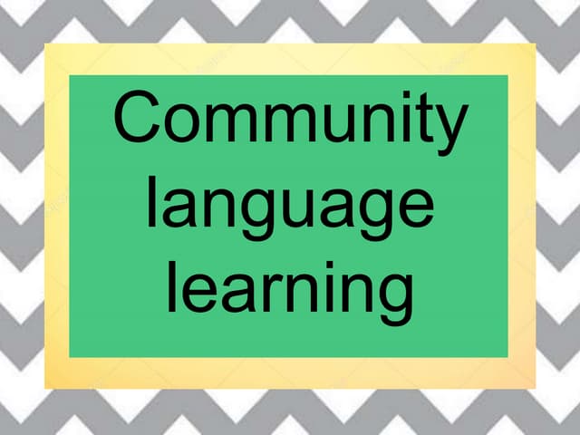 Community language learning