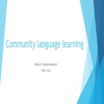 Community language learning slide show chater 7