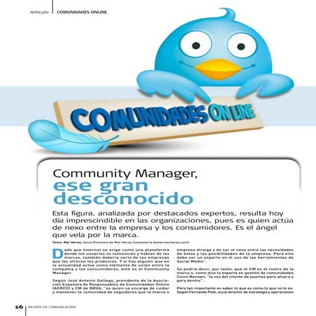 Artículo Community Manager