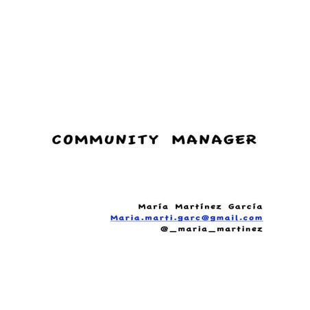 Community manager