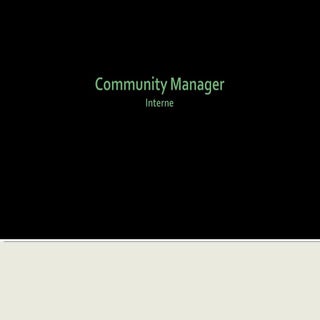 Community manager interne
