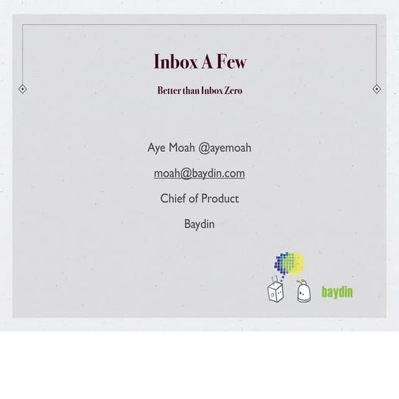 Inbox A Few - A practical recipe for your email productivity