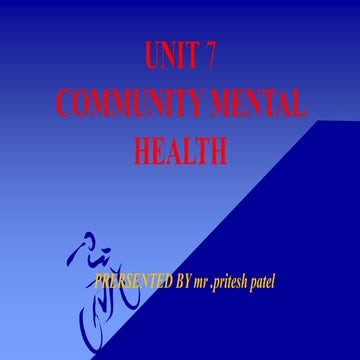 Community mental health