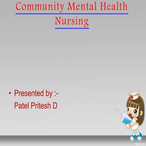 Community mental health nursing