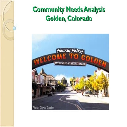 Community Needs of Golden, CO