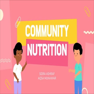 Community nutrition