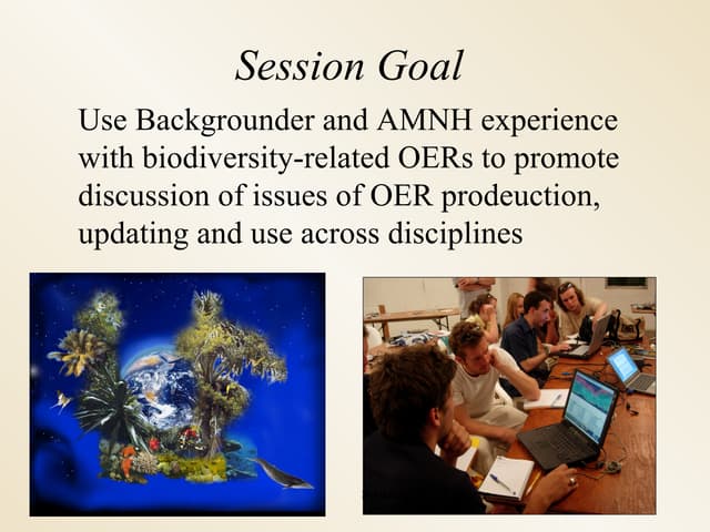 How do we build a community of practice around the creation and updating of OERs for biodiversity conservation?