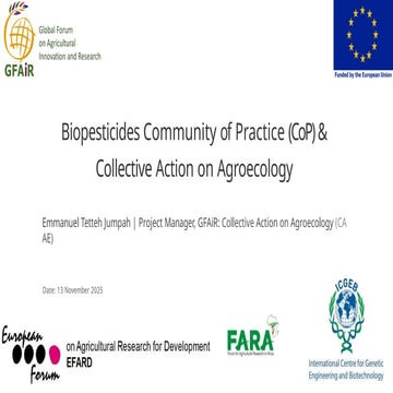 Launch of the Community of Practice Biopesticides