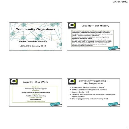 Community Organisers - Civil Society Innovation Network 23 Jan 2012