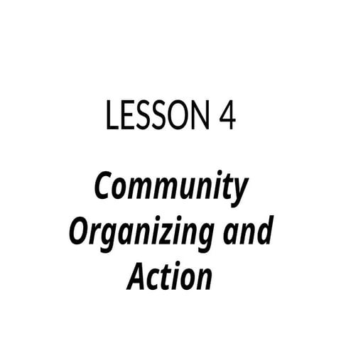 Community Organizing and Action for Genuine Social Development and ...