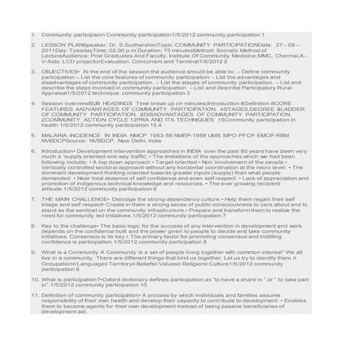 Community participaion community participation1