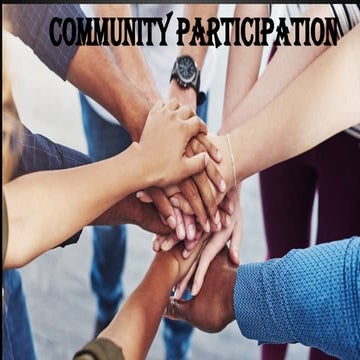 Community participation and health promotion
