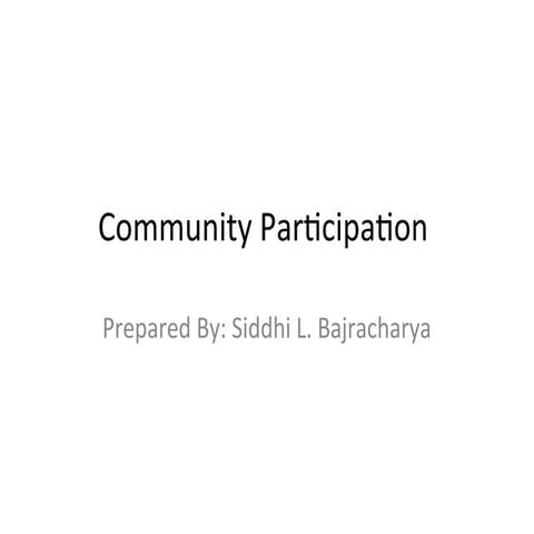 Community participation | PPTX