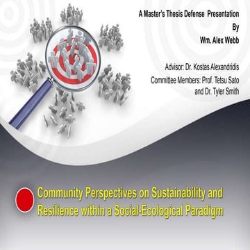 Community perspectives on sustainability and resilience within a social ecolo...