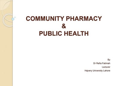 Community pharmacy