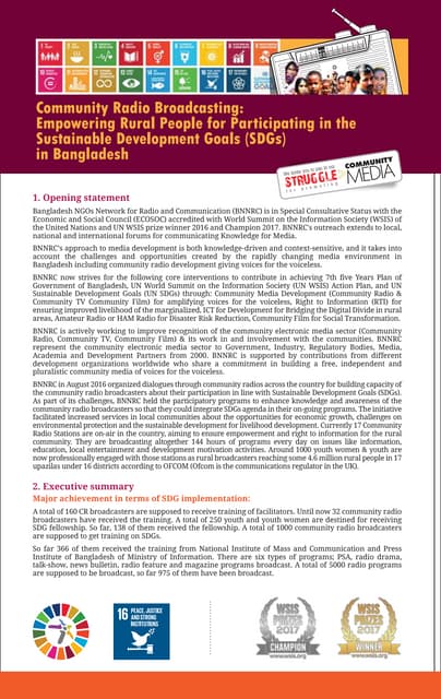 Bicc bSDGs Implementation Review (SIR) Report 2018 : Community Radio ...
