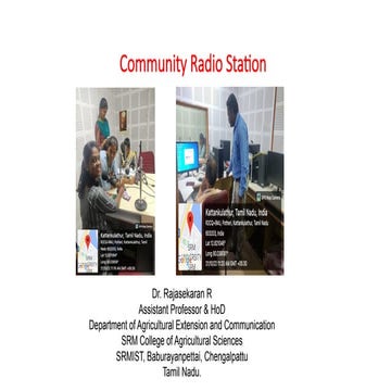Community Radio Station- An effective tool to reach the rural community