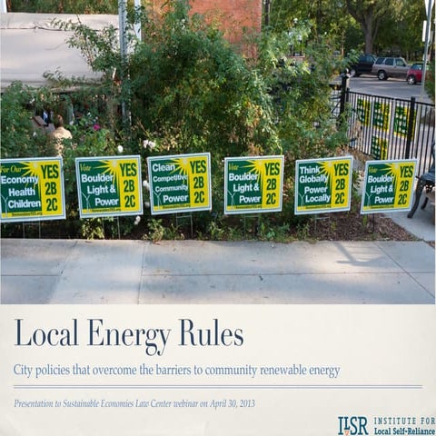 5 Barriers to and Solutions for Community Renewable Energy 