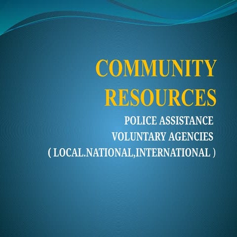 community resources.pptx Hemalatha voluntary health agencies,police ,fire ser...