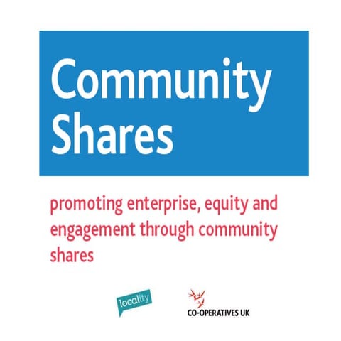 Community shares market: introductory presentation