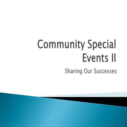 Community Special Events | PDF