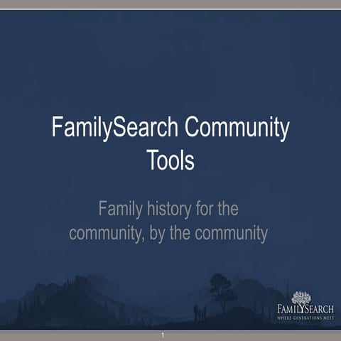 Community tools