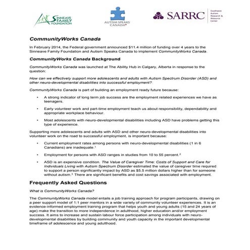 CommunityWorks Canada FAQ's