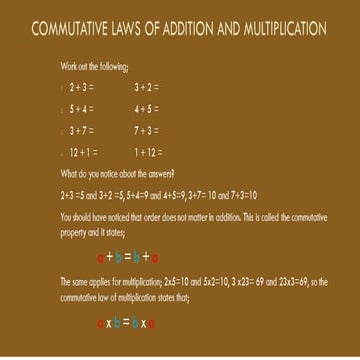 Commutative law 2