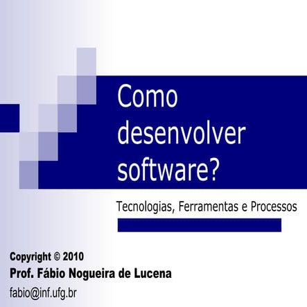 Como desenvolver-software