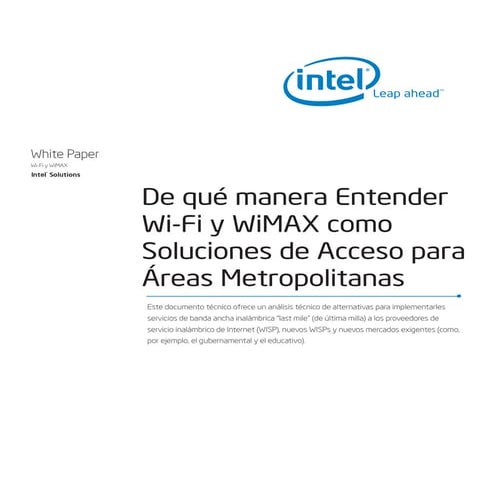 COMO ENTENDER WIMAX AND WIFI