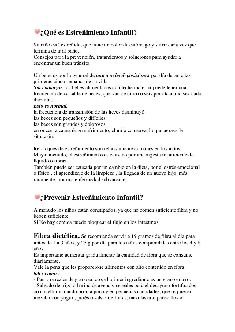 como prevenir estreñimiento en niños