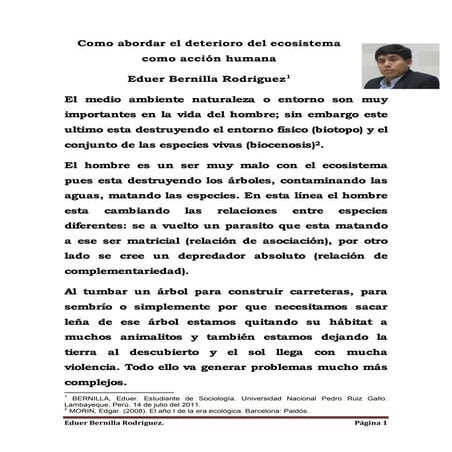 Como abordar el deterioro del medio ambiente 14 07_11