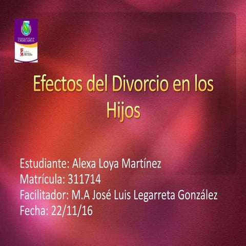 Efectos del divorcio en los hijos
