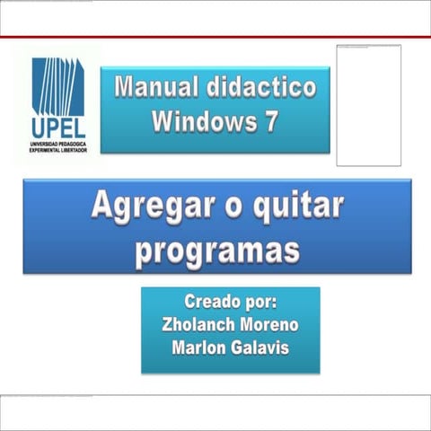 Como agregar y quitar programas en Windows 7