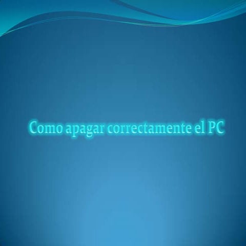 Como apagar el pc