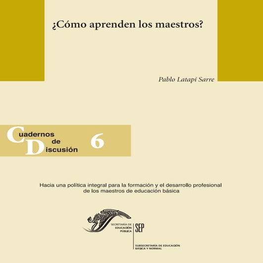 CÓMO APRENDEN LOS MAESTROS, PABLO LATAPÍ
