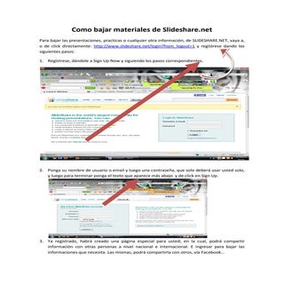 Como bajar materiales de slideshare
