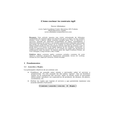 Como cocinar tu contrato ágil