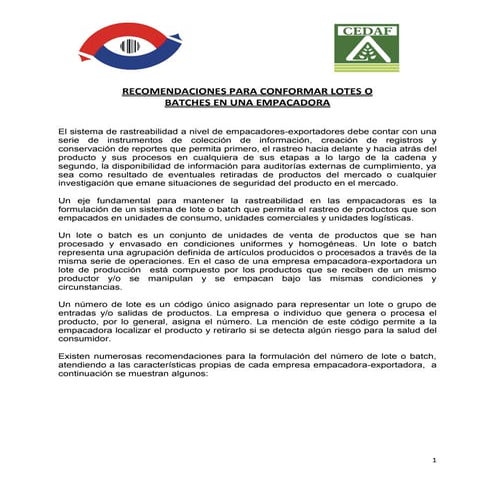 Como codificar lotes