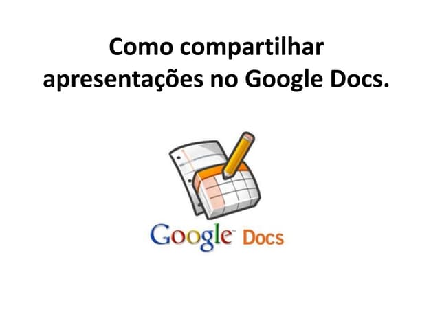 Como compartilhar apresentações no ...