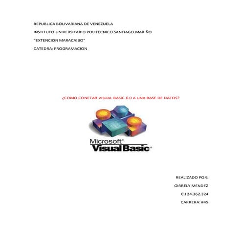 Como conectar visual basic 6.0 girbely mendez 24362324 #45