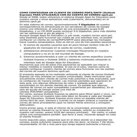 Como configurar un cliente de correo pop3