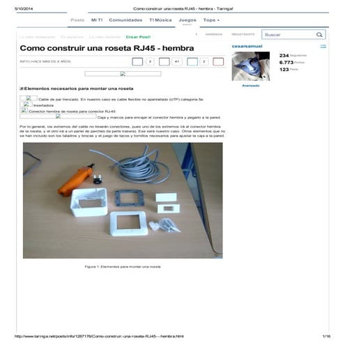 Como construir una roseta rj45   hembra - taringa!