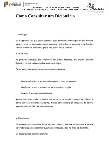 Como consultar um dicionário