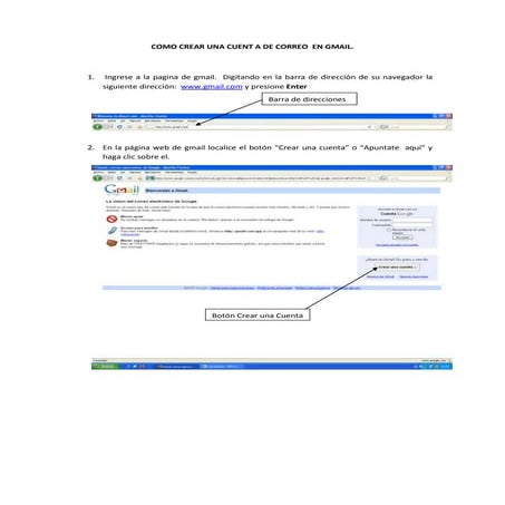 Crear cuenta en gmail | PDF