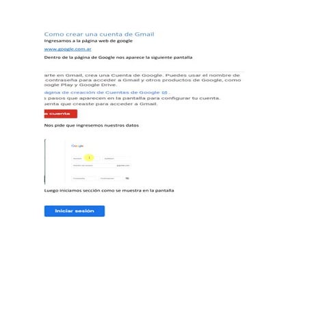 Crear una cuenta correo gmail | PDF