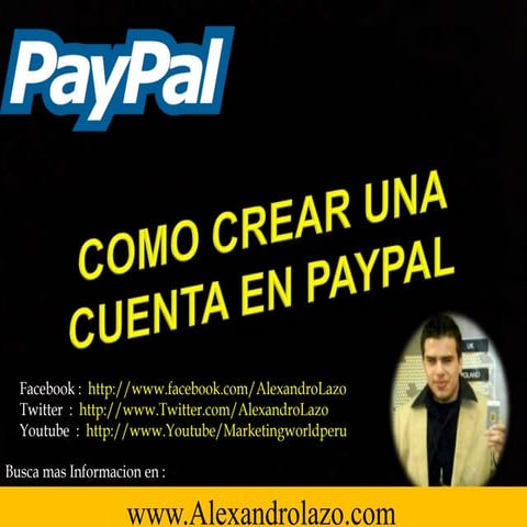 Como crear una cuenta en paypal