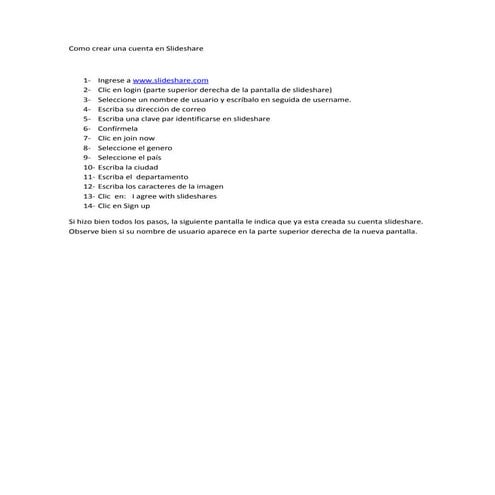 Como Crear Una Cuenta En Slideshare